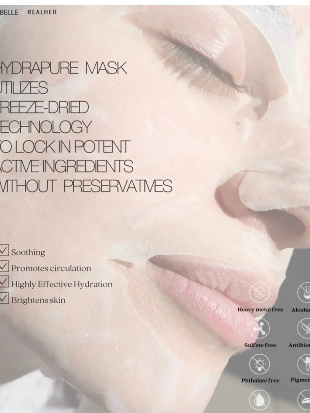 Lorde + Belle HydraPure Mask -Hydrating Face Masks (8 Pack)